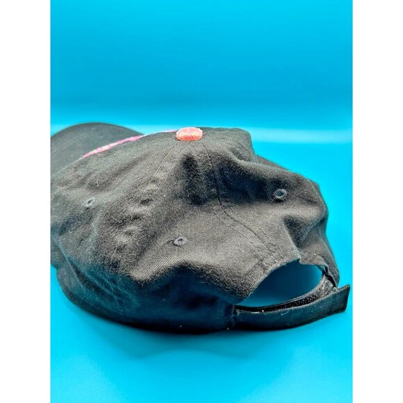 Vintage Cypress Gardens Souvenir Women's Hat - Black and Pink Glitter Cap - Picture 2 of 2